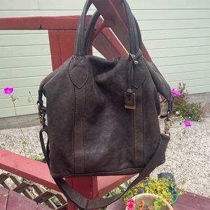 Frye Logan Zip Tote Chocolate